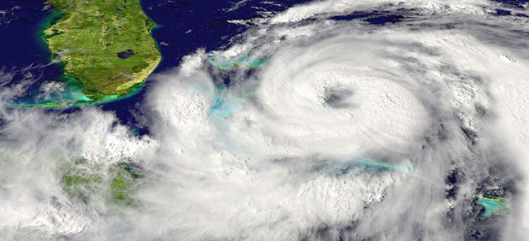 Radar photo of hurricane heading towards Florida