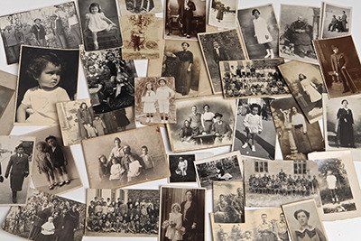 Montage of old family photos