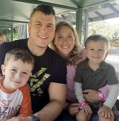 the yoder family posing for a picture