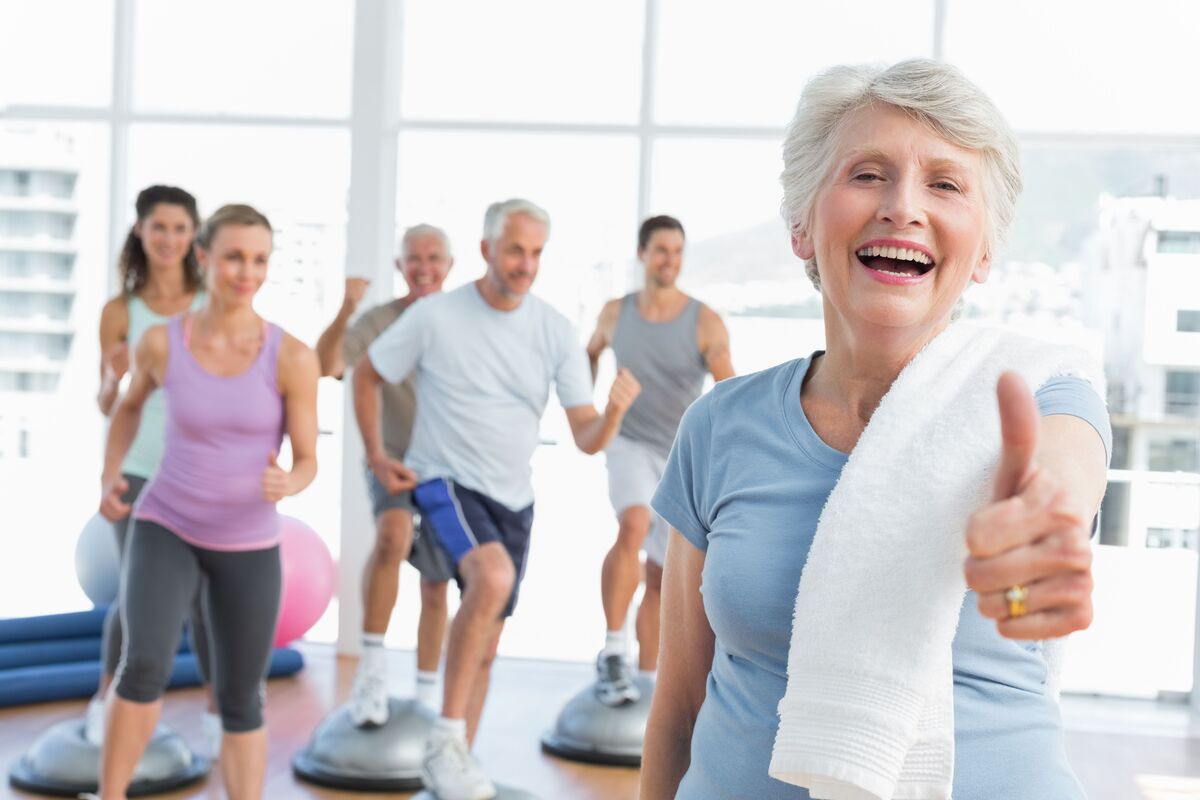 Senior Health - Photo of a group workout class