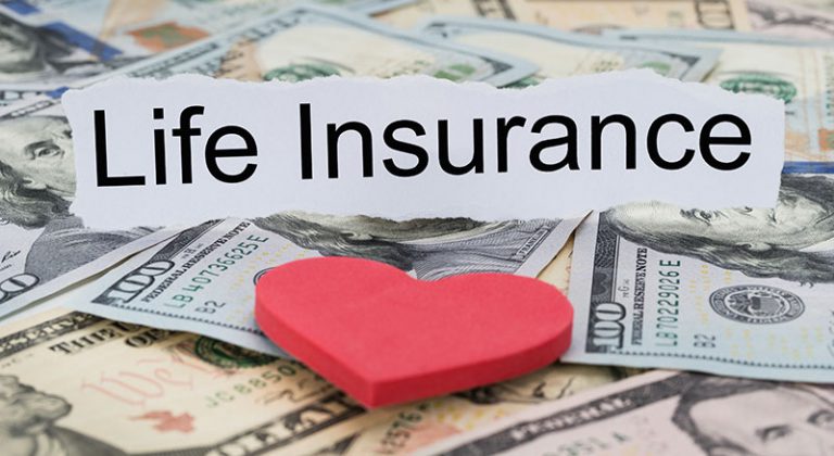 Life Insurance - Photo of money and a heart with the text 'Life Insurance' written across the photo