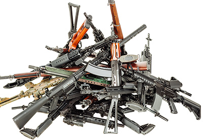 A well-organized gun safe filled with rifles and shotguns, symbolizing responsible firearm ownership, inheritance, and estate planning.