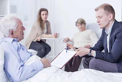 an attorney trying to influence a senior into signing documents 