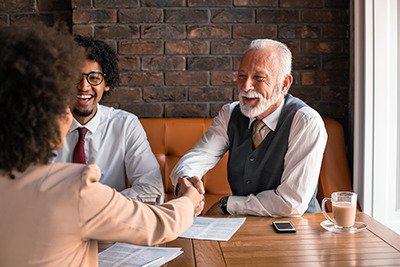 Trusts - Document review at a table in a coffee house