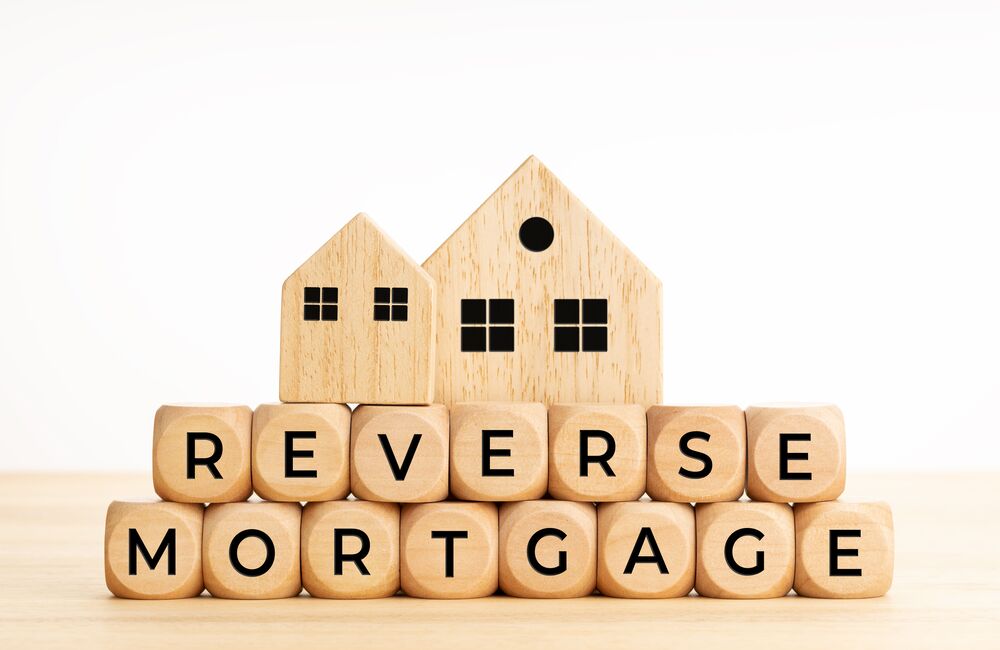 Reverse Mortgage written with blocks