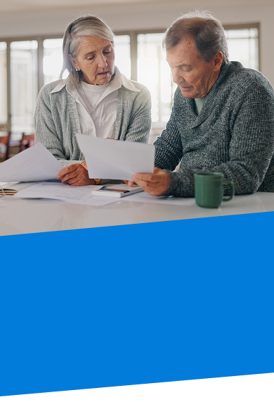An older couple going through tax planning strategies