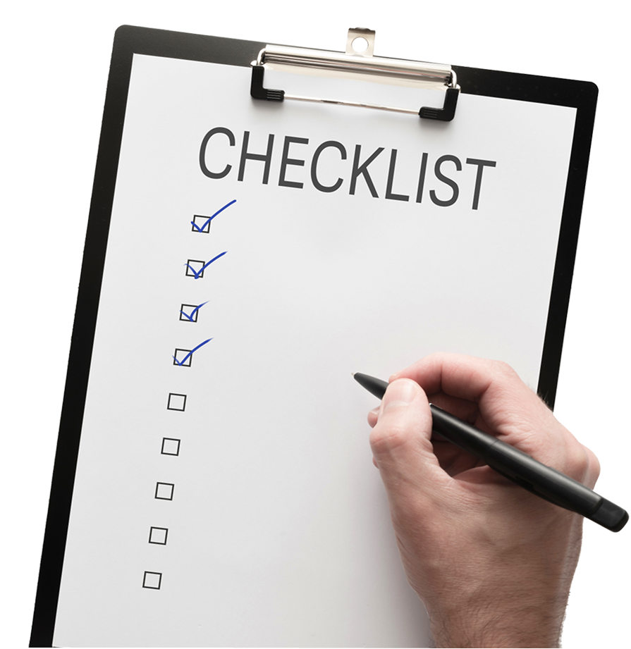 clipboard with a checklist