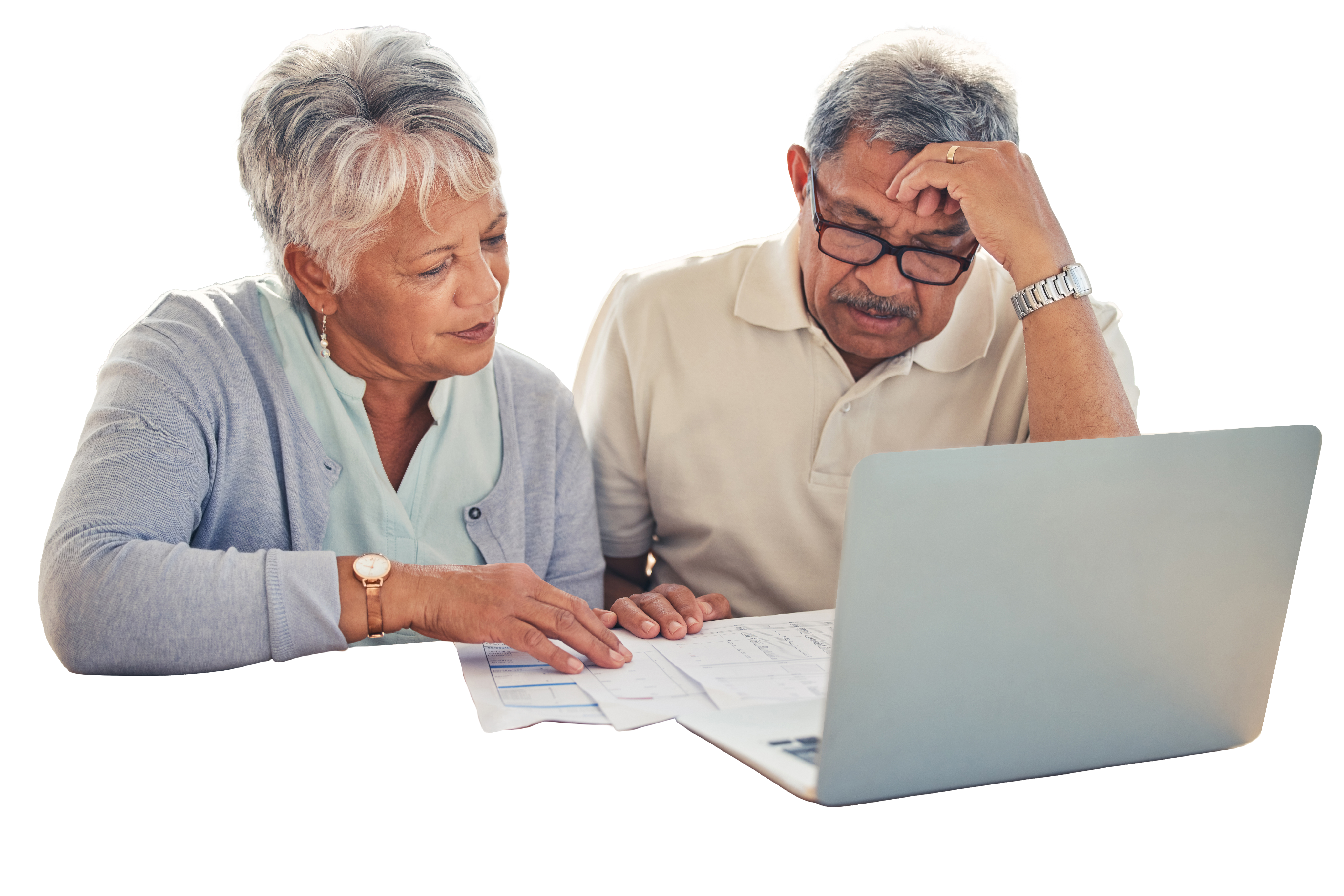 a couple going over funding mistakes