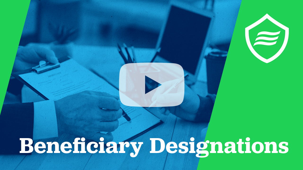 Clickable video thumbnail image leading to our 'Beneficiary Designations' explainer video, ready to watch and learn how proper beneficiary designations ensure your assets transfer to the right people and avoid common mistakes.
