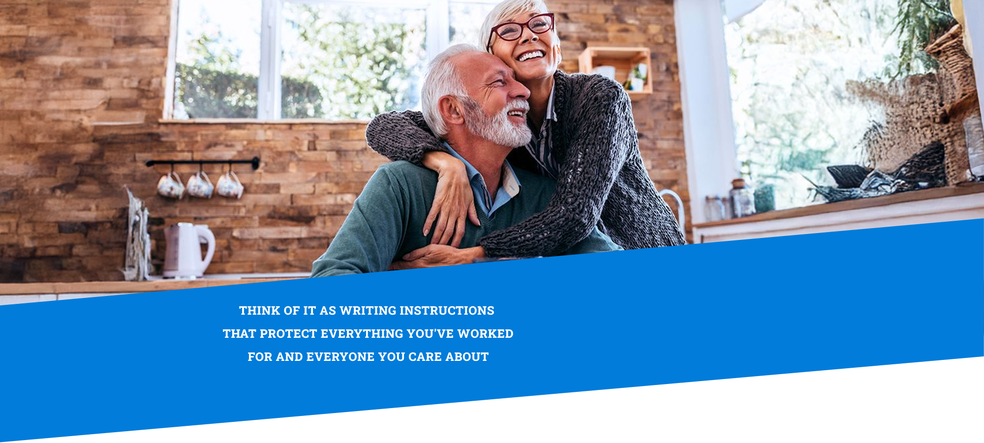 Senior couple reviewing estate planning documents
